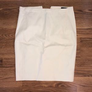 J crew cream pencil skirt